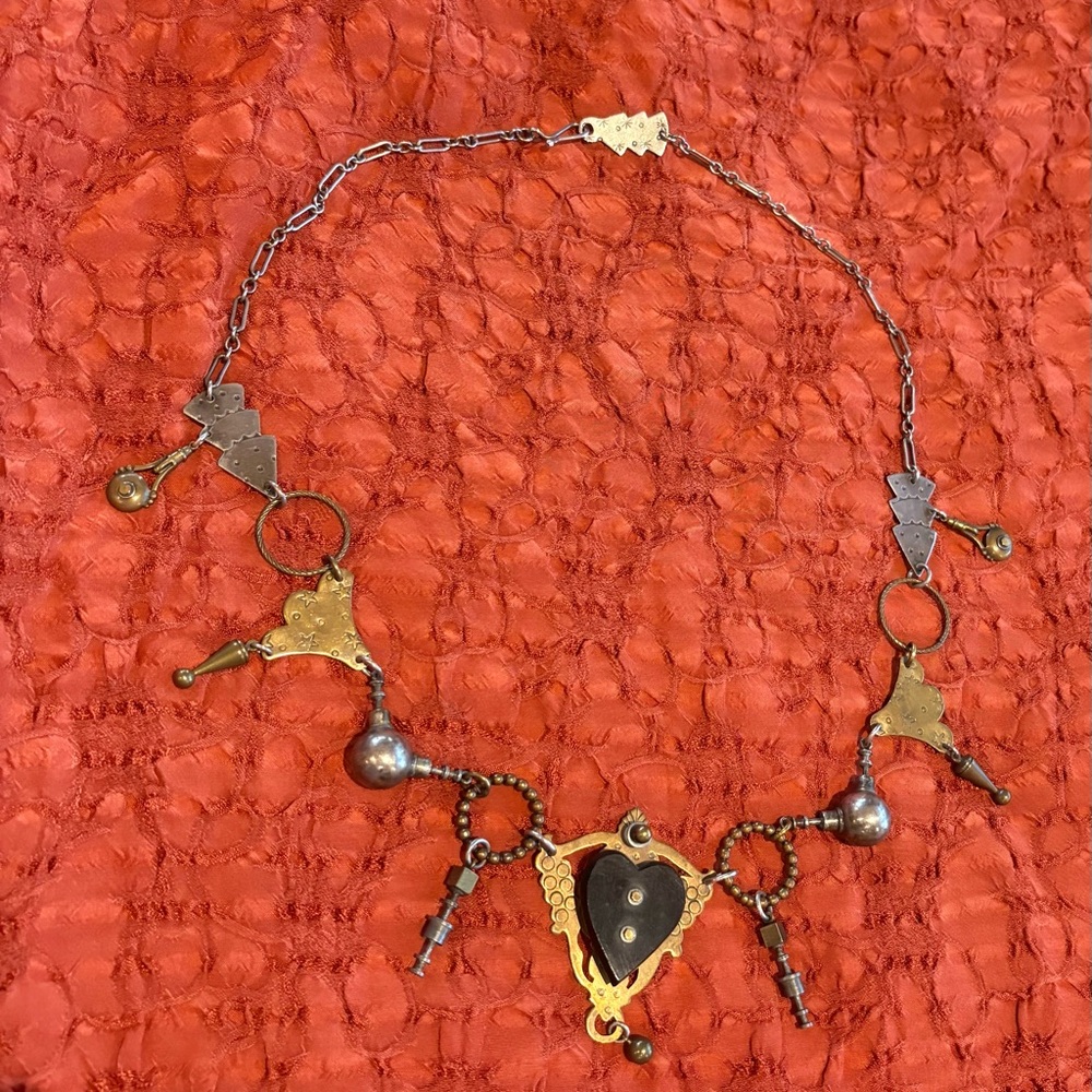 Thomas Mann Techno Vintage Sterling Silver/Bronze Unique Necklace